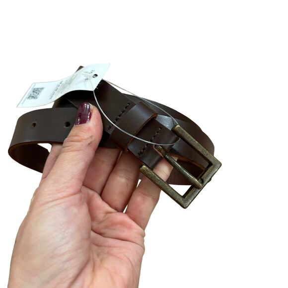 ASOS Accessories - NWT ASOS Brown Leather Skinny Belt 2XS-XS